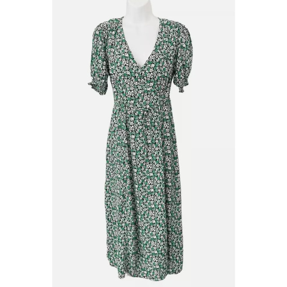Ever New Melbourne Ditsy Milkmaid Midi Dress size AU14 US 10 empire babydoll - Picture 8 of 8